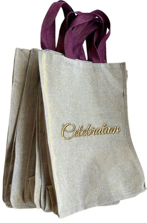 Loop Handle Open 3kg Printed Jute Carry Bag Size Dimension 20x12x23