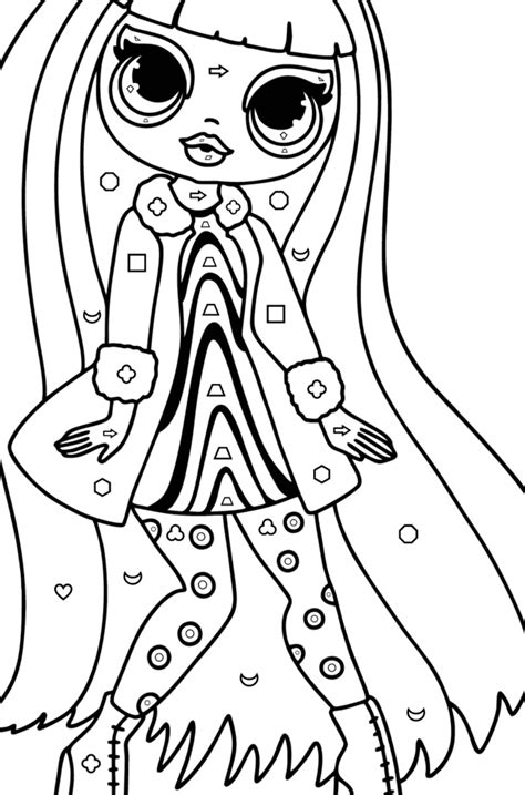 Dibujo LOL OMG Groovy Babe Lights para colorear Imprime y en Línea