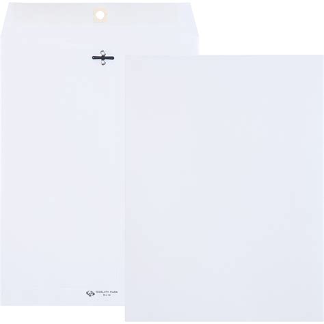 Quality Park 9 X 12 Clasp Envelopes With Deeply Gummed Flaps Clasp