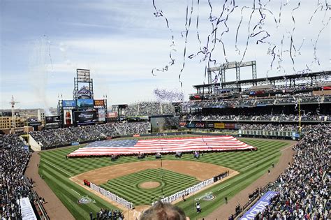 Service Members Participate In Colorado Rockies Opening Day Ceremony