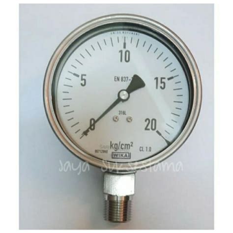 Jual Pressure Gauge Raket Full Stainless Wika 0 10 Bar Dia 4 Inch