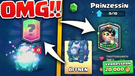 Omg Zweite Legendäre Karte Auf Level 3 Free Legendary Chest Clash Royale Deutsch Youtube