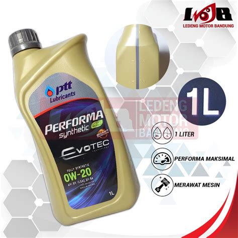 Jual Ptt Evotech Lubricants Performa Synthetic Eco W Api Sp Liter