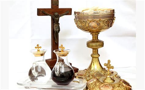 Eucharist Wine Glass Crucifix Goblet Bread Gold Hd Wallpaper