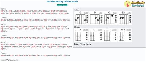 Chord: For The Beauty Of The Earth - tab, song lyric, sheet, guitar ...