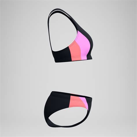 Women S Colourblock Splice Bikini Black Pink Speedo Usa