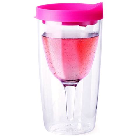 Vino2go Portable Wine Cup Pink Iwoot