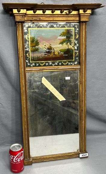 Antique Reverse Painted Mirror Dixon S Auction At Crumpton