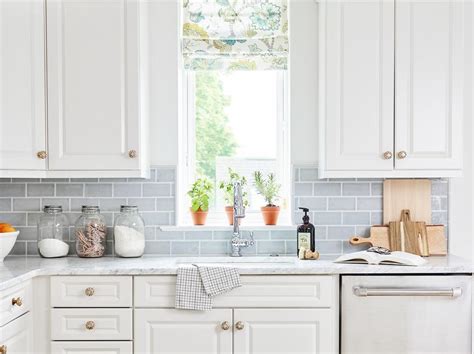 Blue Subway Tile Backsplash In Kitchen Things In The Kitchen