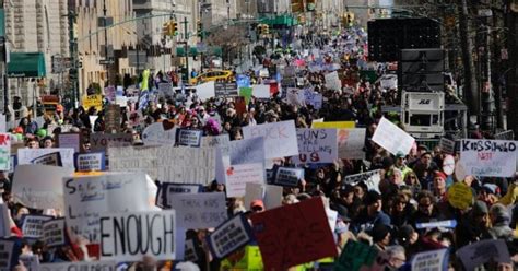 Crowds Gather For Largest Us Gun Control Protest In A Generation New