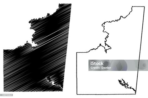 Lowndes County Mississippi Map Vector Illustration Scribble Sketch ...