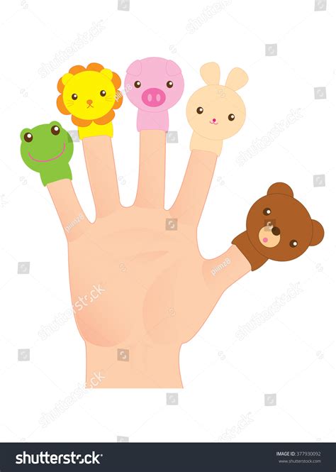 Vector Illustration Finger Puppets Stock Vector (Royalty Free) 377930092 | Shutterstock