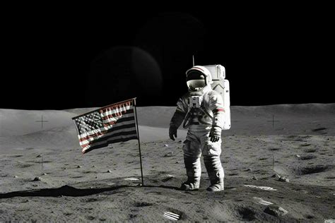 Chinese Astronaut Moon With Flag 30634271 Stock Photo At Vecteezy