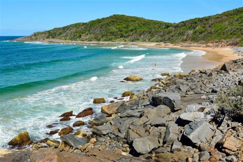 Granit Zatoka W Noosa Parku Narodowym W Queensland Australia Obraz