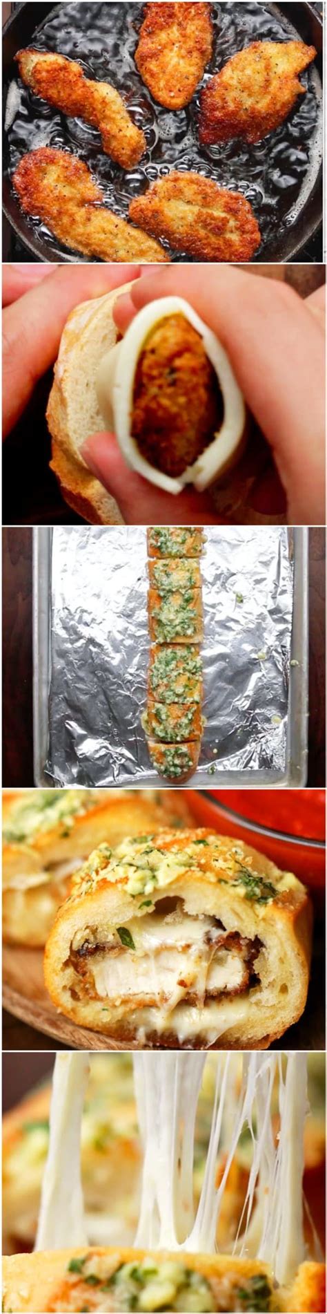 Chicken Parmesan Stuffed Garlic Bread Recipe By Tasty Recipe