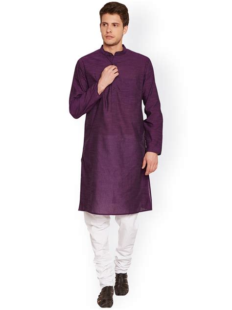 Buy Even Purple Kurta Kurtas For Men 1417121 Myntra