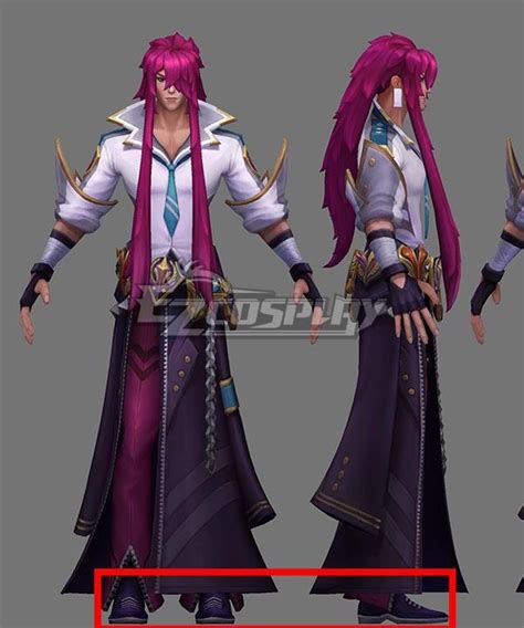 League Of Legends LOL Battle Academia Yone Purple Cosplay Shoes