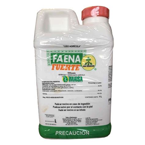 Faena Fuerte Con Transorb Glifosato Litro Herbicida