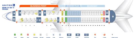 United Airlines Boeing 757 200 Jet Seating Map Aircraft Chart United