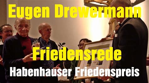 Drewermann Friedensrede Habenhauser Friedenspreis 15 Nov 2023