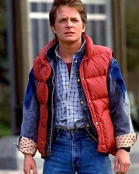 Back To The Future Puffer Vest Marty Mcfly Red Vest Leather Jacketz