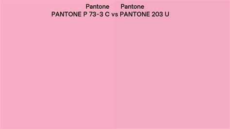 Pantone P 73 3 C Vs Pantone 203 U Side By Side Comparison