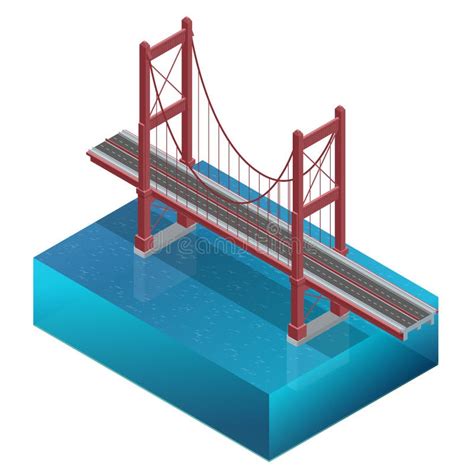 Icono Del Puente Del Camino Ejemplo Del Vector En El Estilo Isom Trico