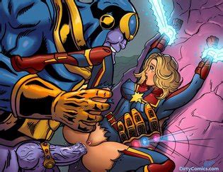 Captain Marvel Loves Thanos Luscious Hentai Manga Porn