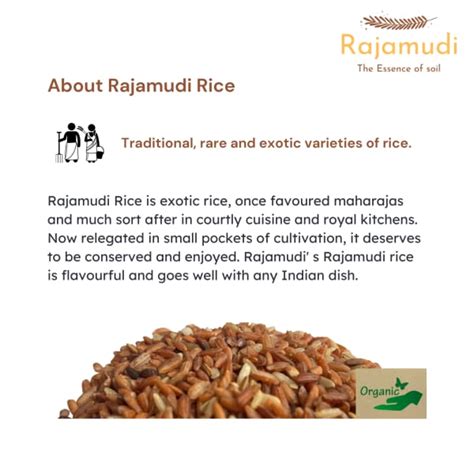 Rajamudi Organics Authentic Rajamudi Rice Semi Polished Organic