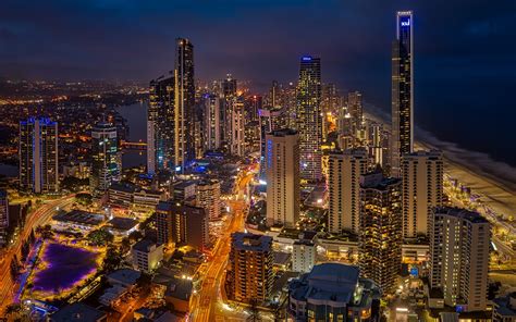 Pictures Australia Queensland Gold Coast Night Time X