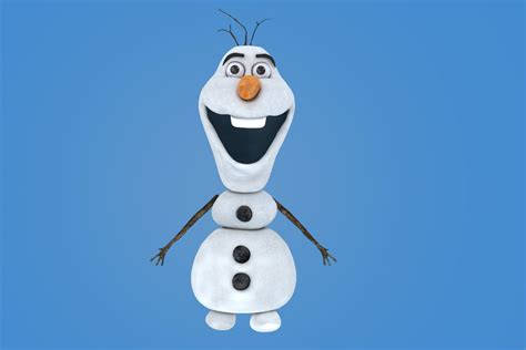 3d Model Olaf Snowman Vr Ar Low Poly Rigged Animated Cgtrader