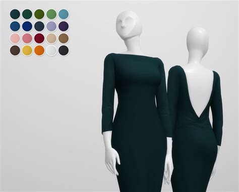 Basic Pencil Dress V2 Rustys Basic Pencil Dress Sims 4 Sims 4