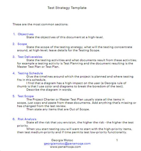 18 Test Strategy Templates PPT PDF Word Excel Formats