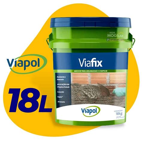 Viafix Chapisco Impermeabilizante 18L Viapol Viapol