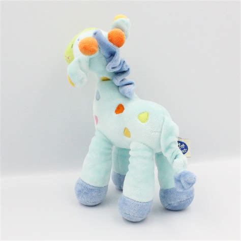 Doudou Girafe Bleu MOTS D ENFANTS