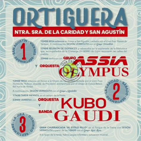 Fiestas de La Caridad y San Agustín 2023 en Ortiguera