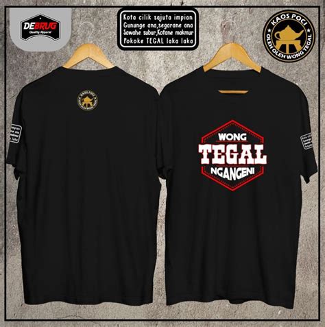 Wong Tegal Ngangeni Kaos Tegal Kaos Poci Oleh Oleh Khas Tegal Lazada