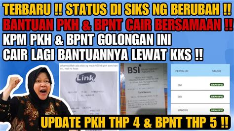 AKHIRNYA UPDATE PERUBAHAN SIKS NG HARI INI PKH BPNT CAIR