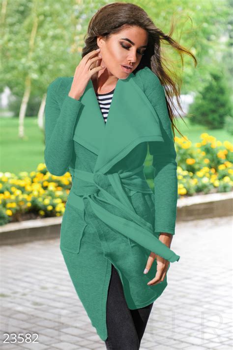 Асимметричный трикотажный кардиган (арт. 23582) ♡ интернет-магазин Gepur