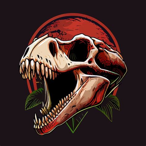 Trex Sch Del Vektor Symbol Illustration Dinosaurier Tyrannosaurus