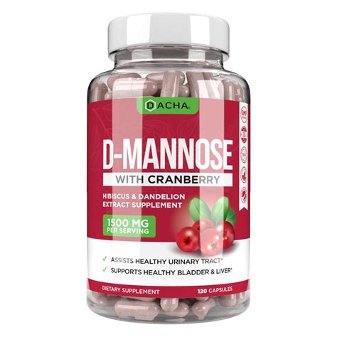 Natural D Mannose Capsules In Formula Caps Mg Cranberry