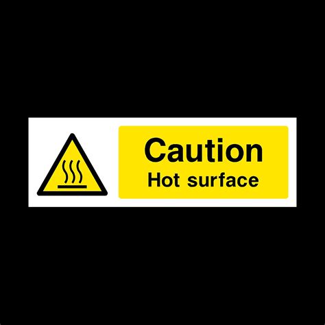 Caution Hot Surface Sticker Self Adhesive Sign Food Hygiene Hot Water Oven Warning Fp