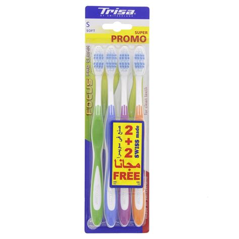 Trisa Focus Toothbrush Soft Assorted 4 Pcs Online At Best Price