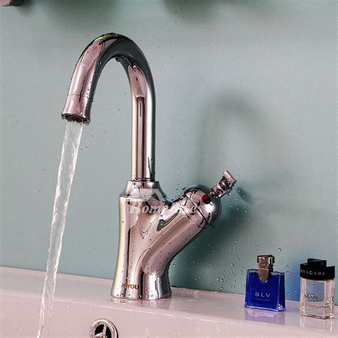 Vessel Sink Faucets Single Handle Brass Chrome Rotatable Modern