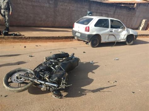 Motociclista fica ferido em acidente no Bairro Formosinha Portal Foca Lá