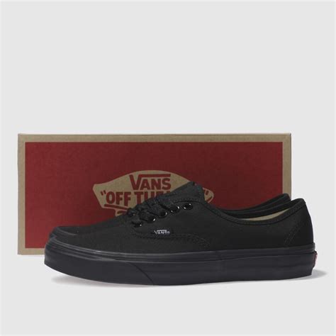 Mens Black Vans Authentic Trainers Schuh