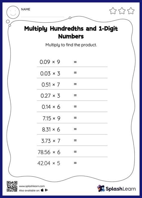 Free Printable Multiplying Decimals By Whole Numbers Worksheets