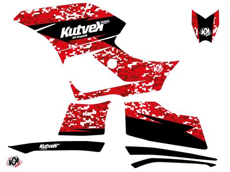 Yamaha Atv Predator Serie Graphic Kit Red Kutvek