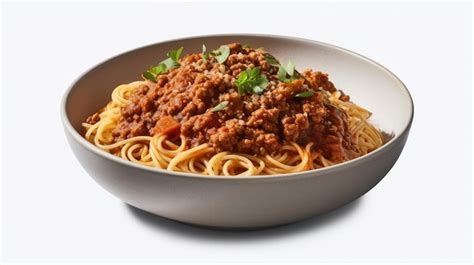 Premium Ai Image Vegan Spaghetti Bolognese On Isolated Transparent