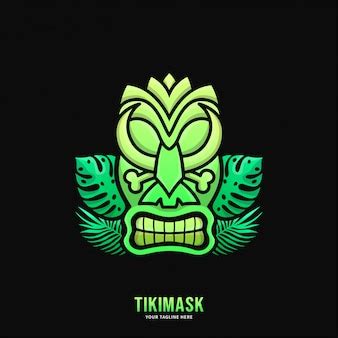 Premium Vector | Colorful tiki mask logo